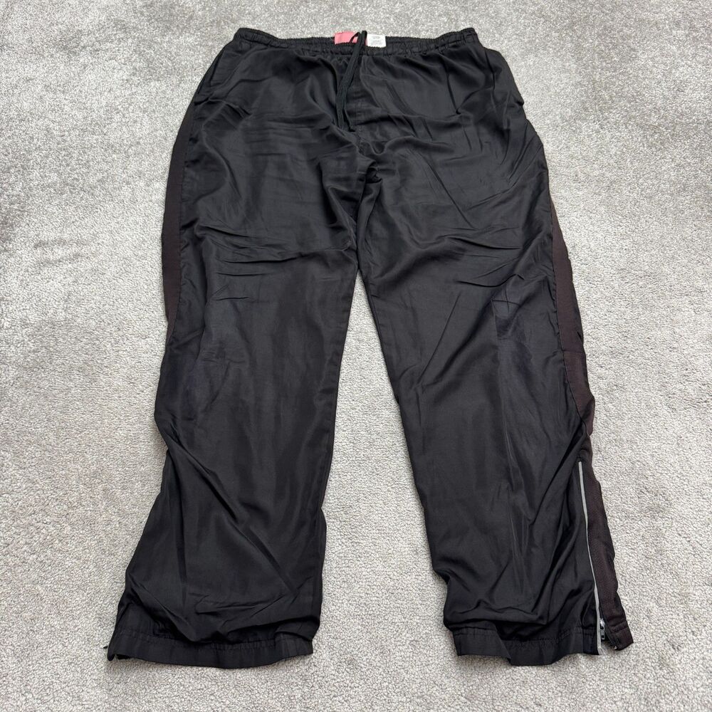 Vintage 90s Simply For Sports Nylon Track Pants Mens XL Black Mesh Lined Active